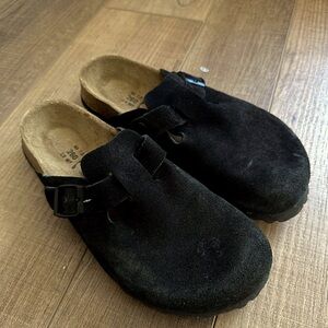 Betula by Birkenstock suede clogs